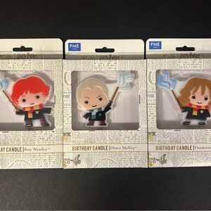 PME Cake Harry Potter Birthday Candles Ron, Draco And Hermione Lot Of 3 NIB
